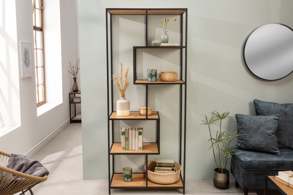 riess-ambiente Standregal SLIM LINE 185cm natur / schwarz, Einzelartikel 1- günstig online kaufen