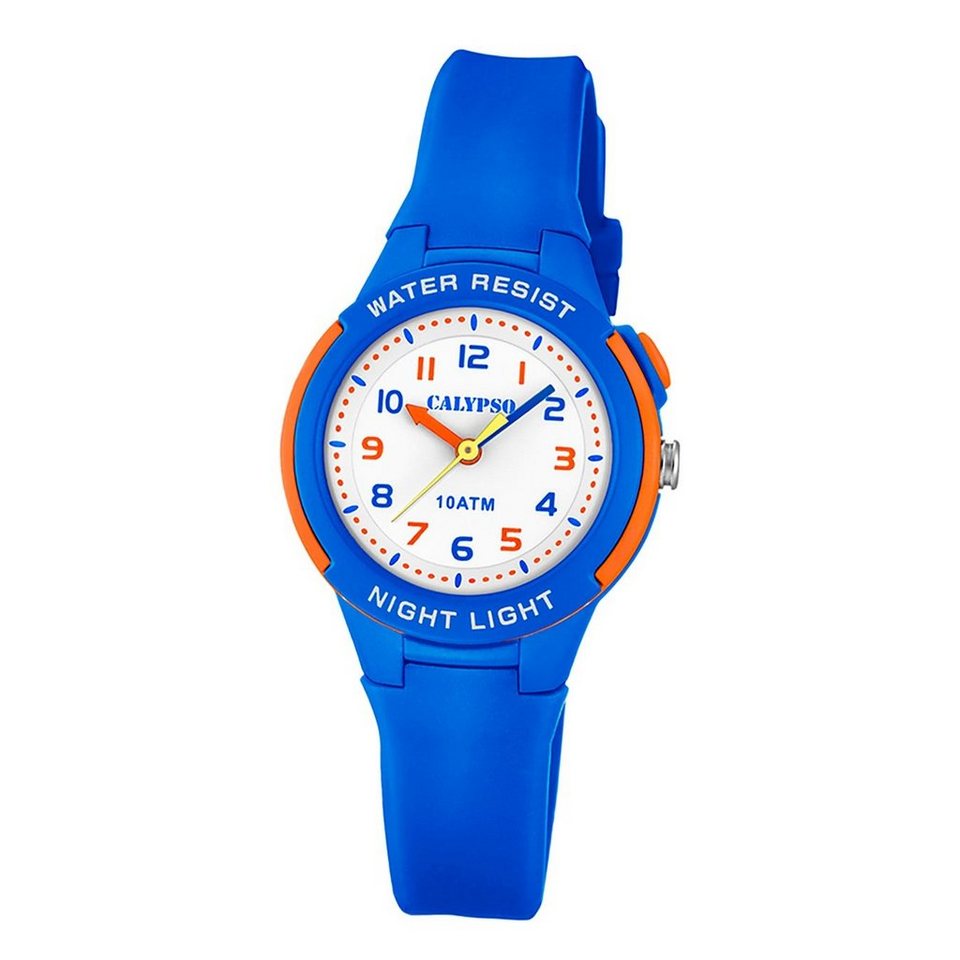 CALYPSO WATCHES Quarzuhr Calypso Kinder Uhr K6069/3 Kunststoffband, Kinder  Armbanduhr rund, Kunststoff, PURarmband blau, Fashion
