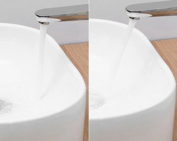 CORNAT Waschtischarmatur "Denia" - Verchromter Messingkörper - Hohe Auslaufhöhe Ohne Ablaufgarnitur / Wasserhahn fürs Bad / Waschbecken-Armatur