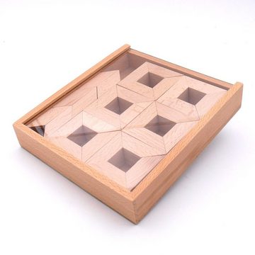 Philos Spiel, Geschicklichkeitsspiel MATH MAKER - kreatives Bauen mit Holzbausteinen, Holzspiel