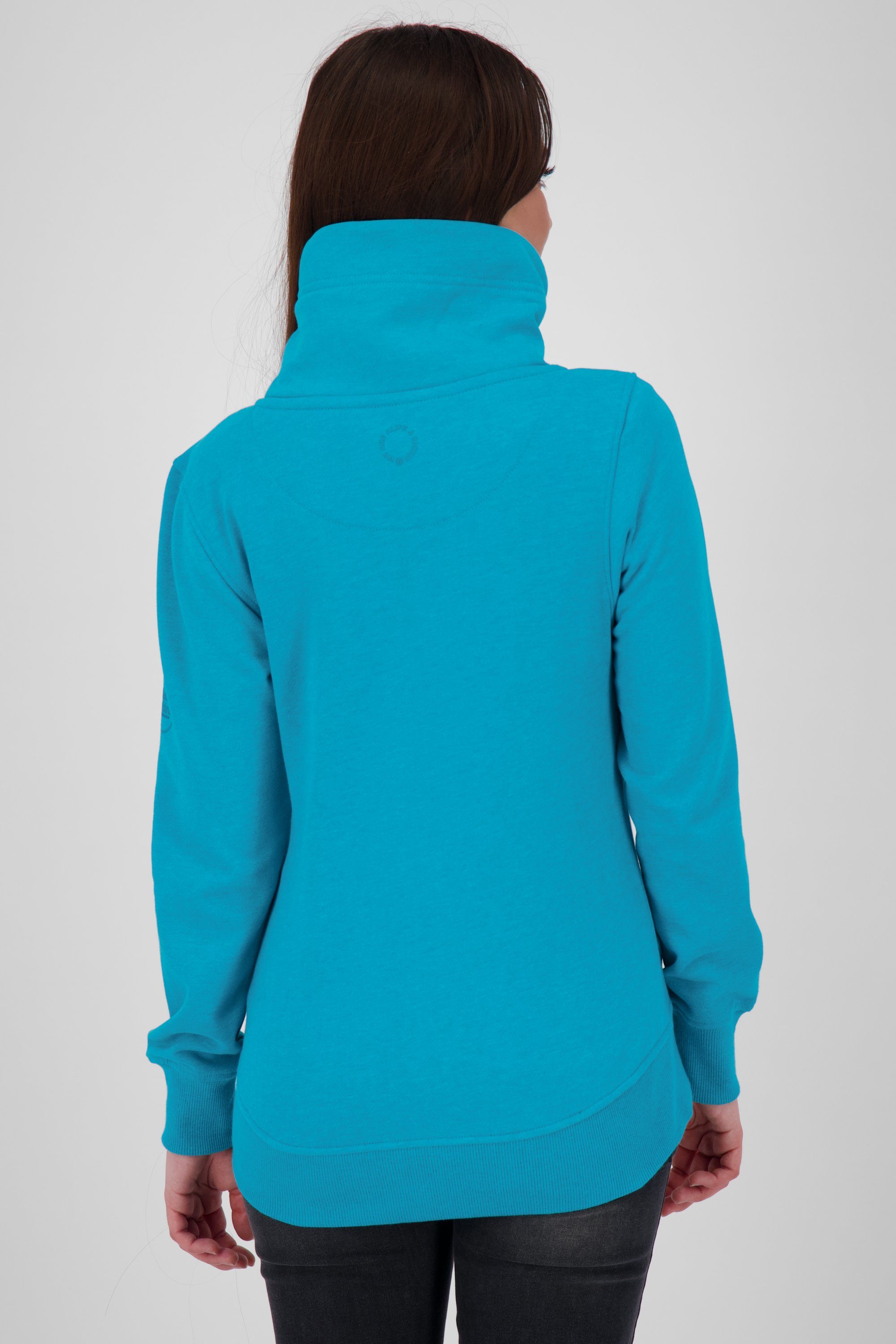 Alife & Kickin Kapuzensweatjacke VivianaAK A Damen melange Sweatjacke lagoon Sweatjacket