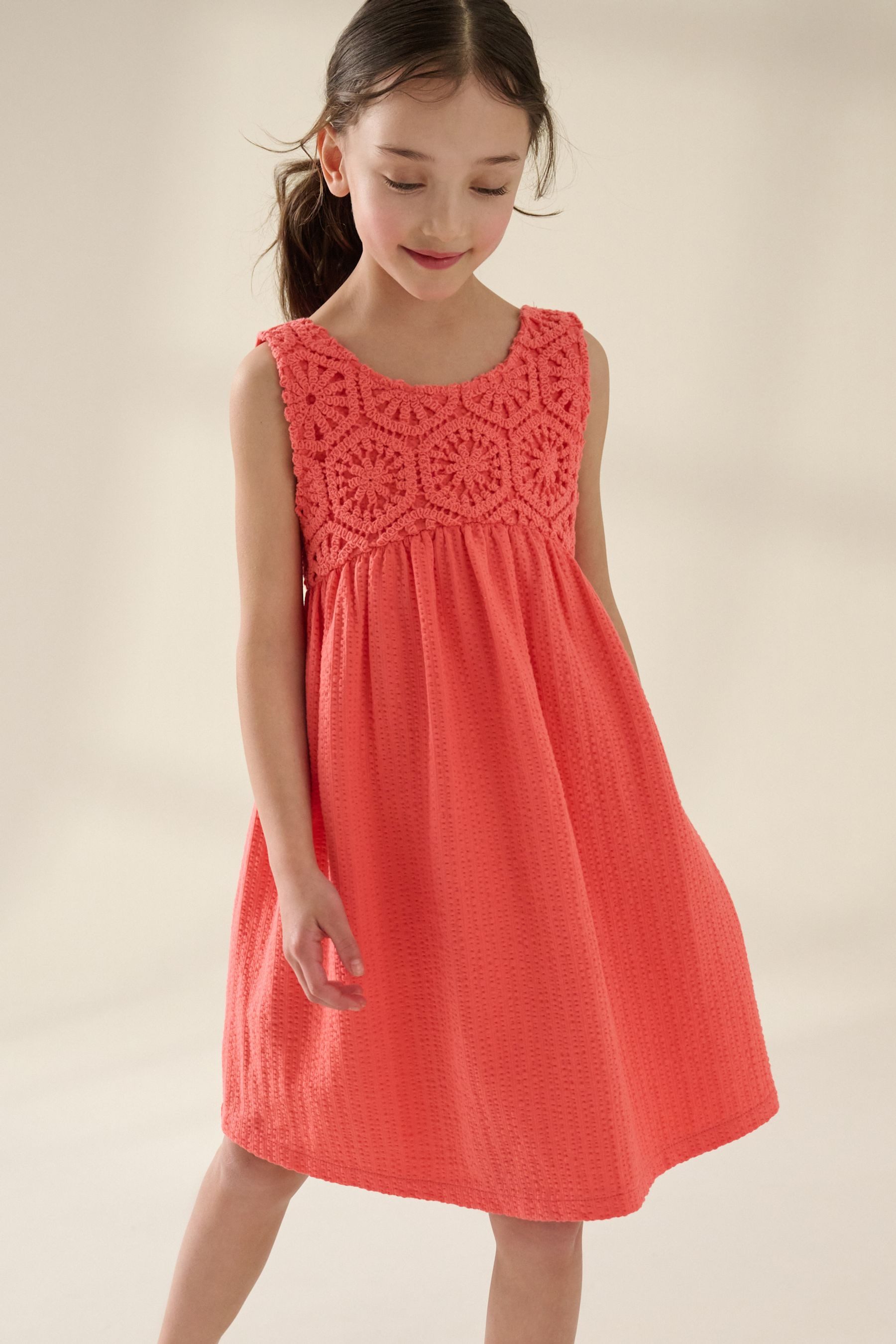 Next Jerseykleid Kleid mit Häkelfront aus günstig online kaufen