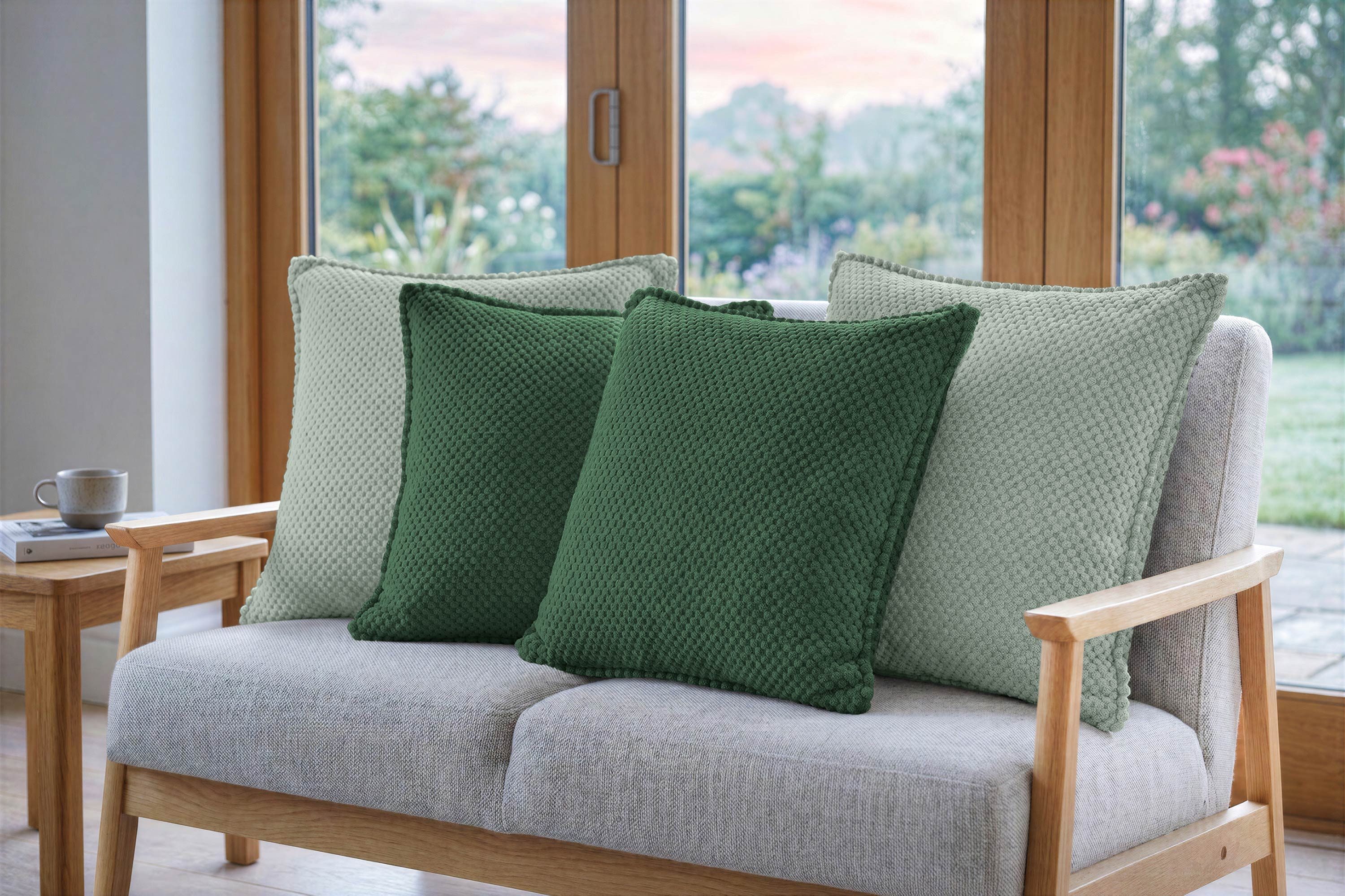 Amilian Dekokissen 4er Set Dekokissen mit Füllung, für Sofa Sessel und Bett geeignet pflegeleicht und waschbar