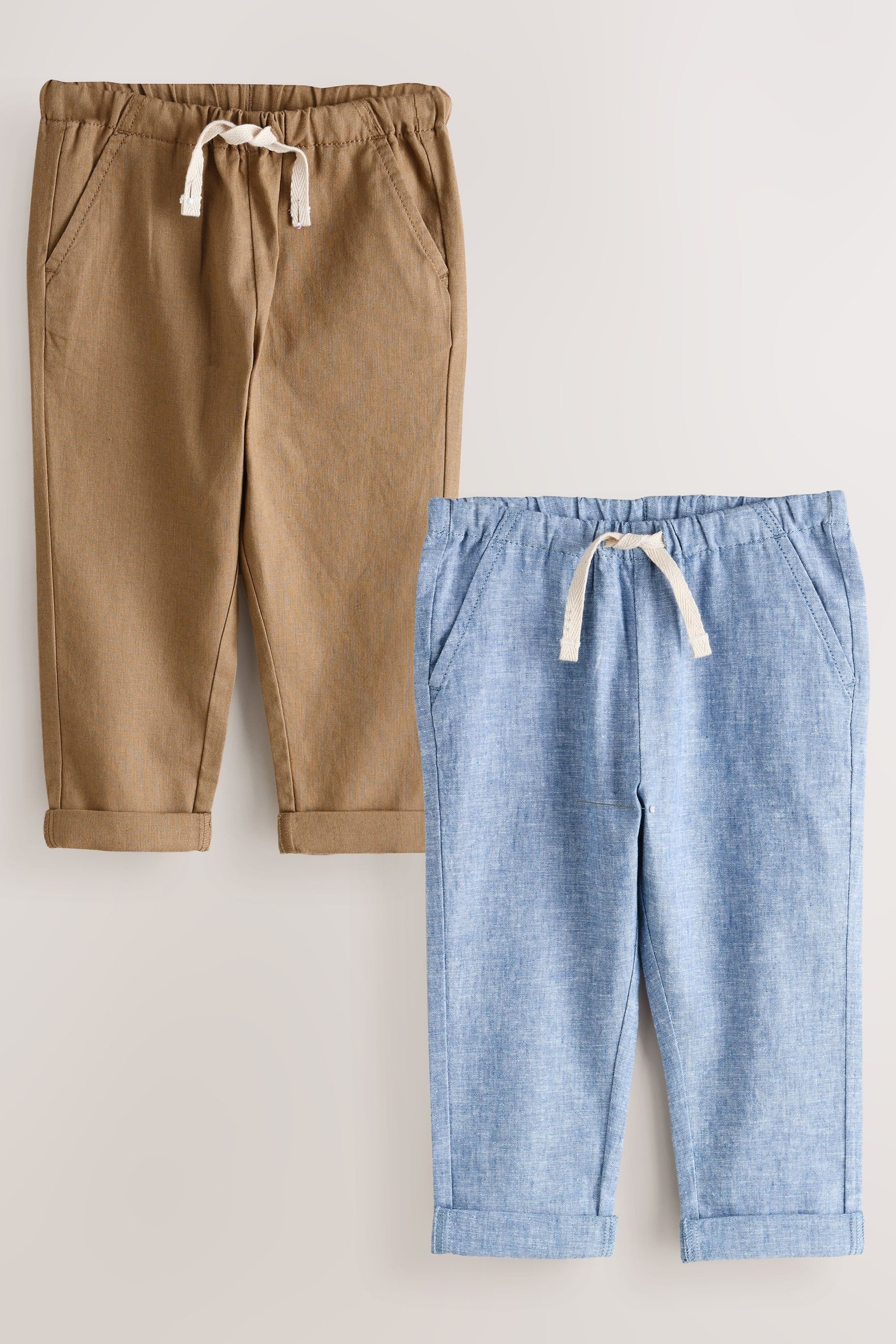 Next Schlupfhose Schlupfhosen aus Leinenmischung im 2er-Pack (2-tlg)