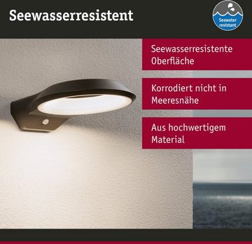 Paulmann LED Außen-Wandleuchte Anela 230V anthrazit IP44, LED fest integriert, Warmweiß