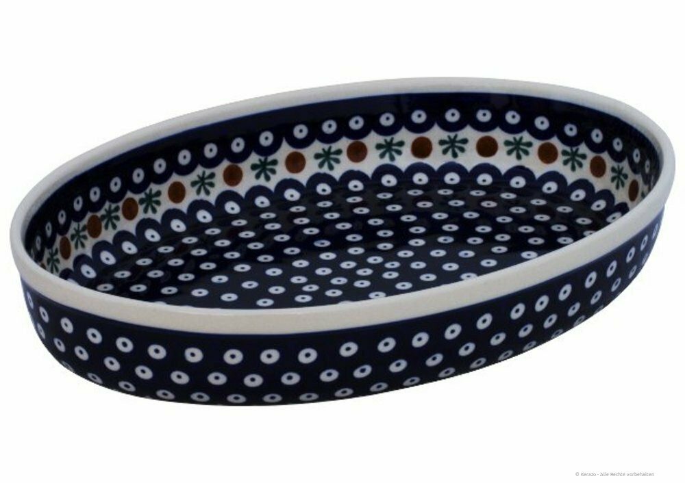 Bunzlauer Keramik Auflaufform Original Bunzlauer Keramik Auflaufform oval 31x22x5,5cm Dekor 41, Keramik