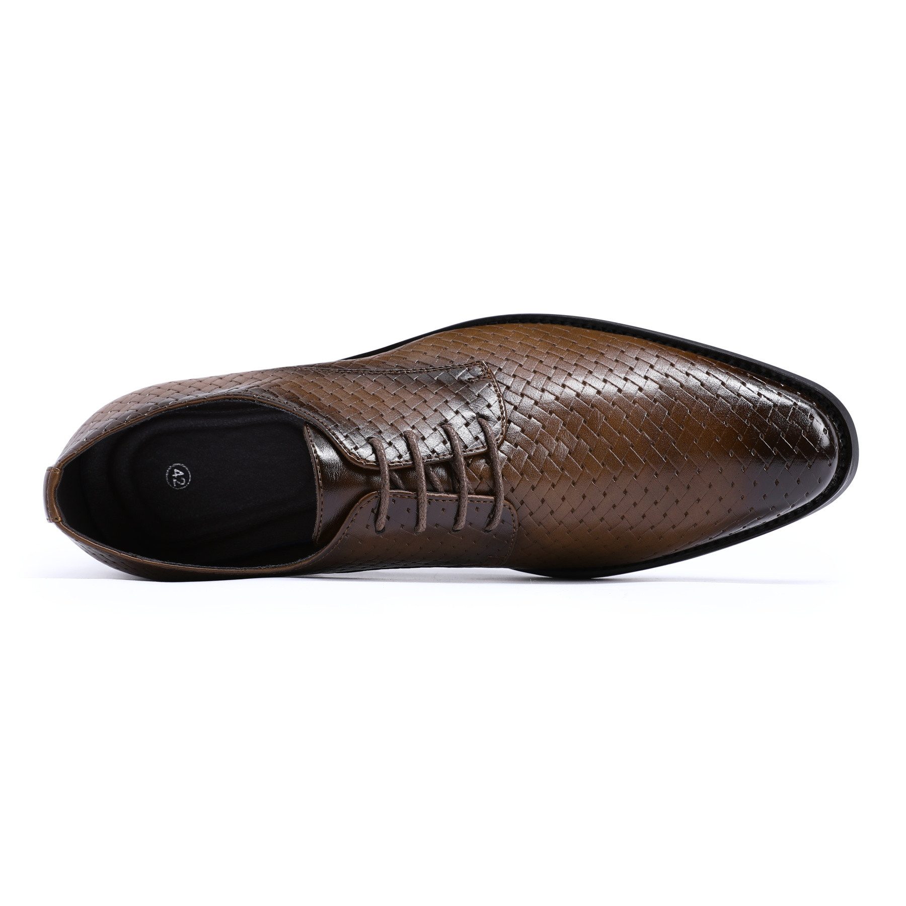 Allthemen Schnürschuh Schnürschuhe Herren geflochtene Lederschnürschuhe Businessschuhe