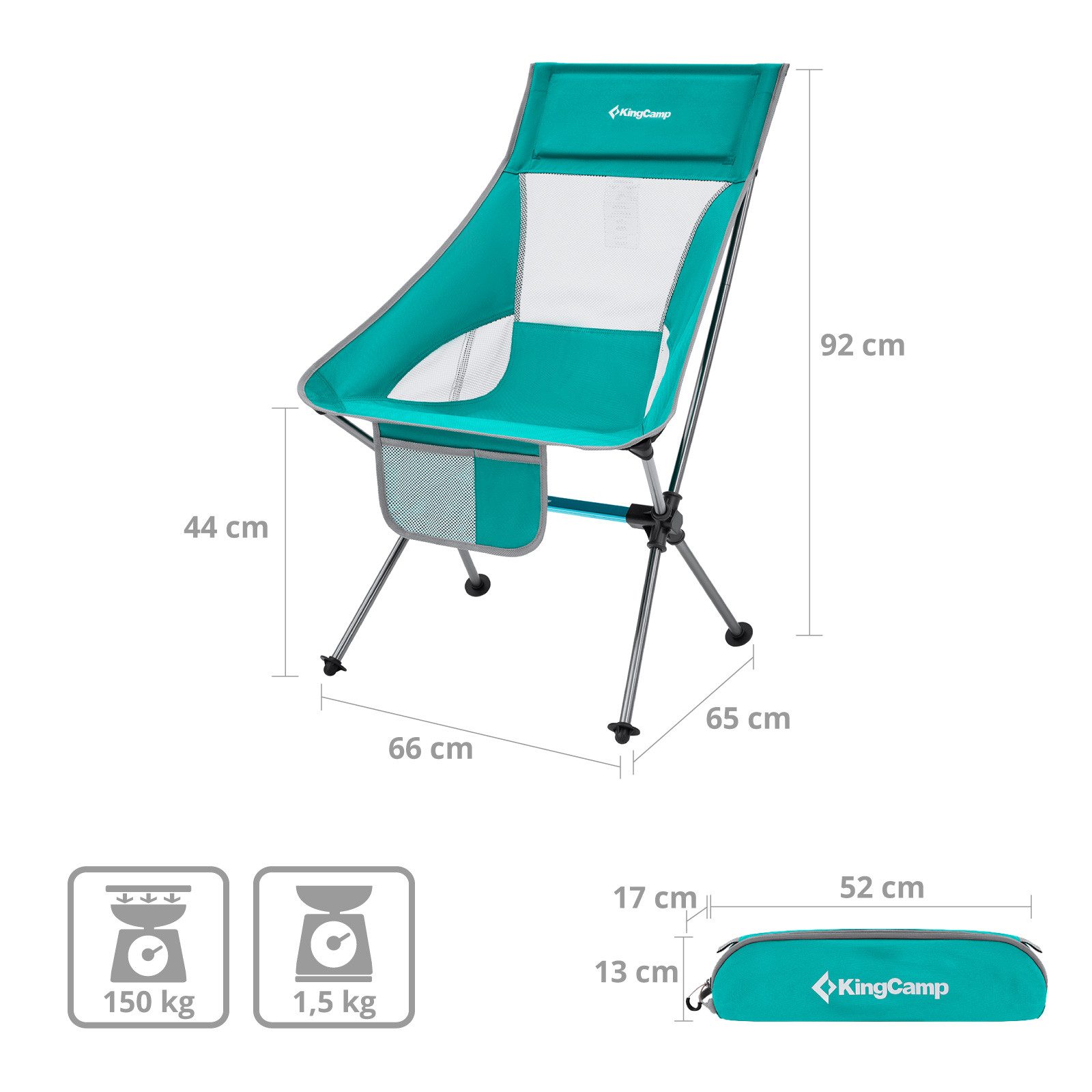 KingCamp Campingstuhl Campingstuhl Logan Klappstuhl Strand günstig online kaufen