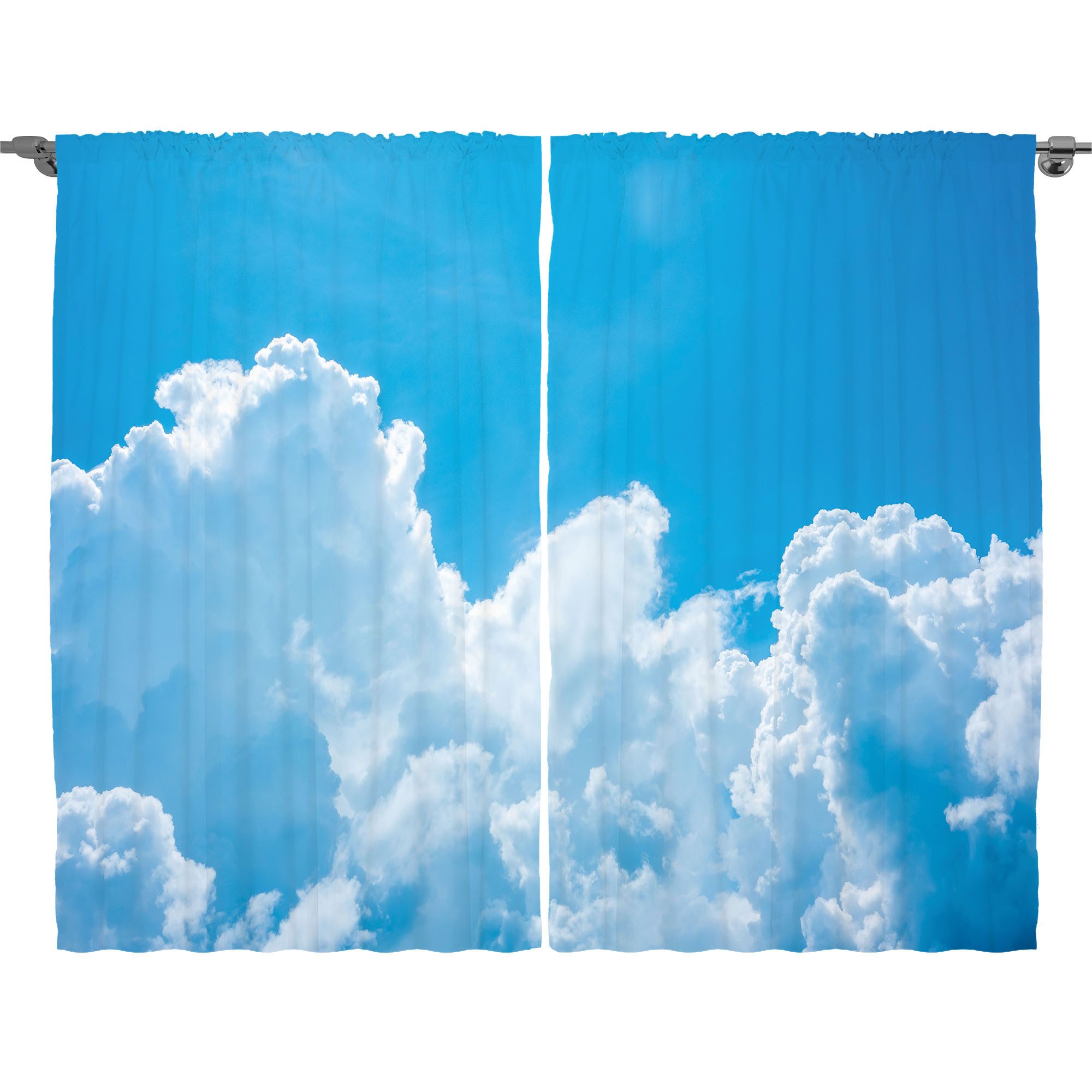 Gardine Schlafzimmer Kräuselband Vorhang mit Schlaufen und Haken