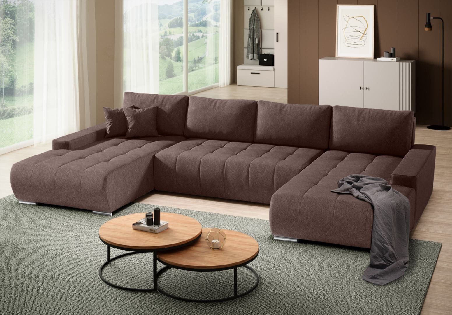 Beautysofa Ecksofa mit Bettkasten DRACO U, günstig online kaufen