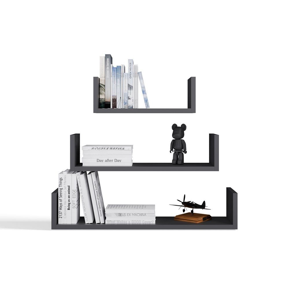 MAGOWA Hängeregal Wandregal-Set MOBI – 3 moderne Wandregale, 3 er Set