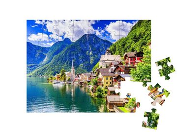 puzzleYOU Puzzle Hallstatt, Österreich: Bergdorf in den Alpen, 48 Puzzleteile, puzzleYOU-Kollektionen 500 Teile, 2000 Teile, 1000 Teile, Bestseller