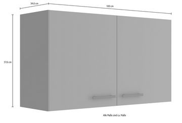 OPTIFIT Hängeschrank Palma Breite 100 cm, 2 Türen, 1 Einlegeboden