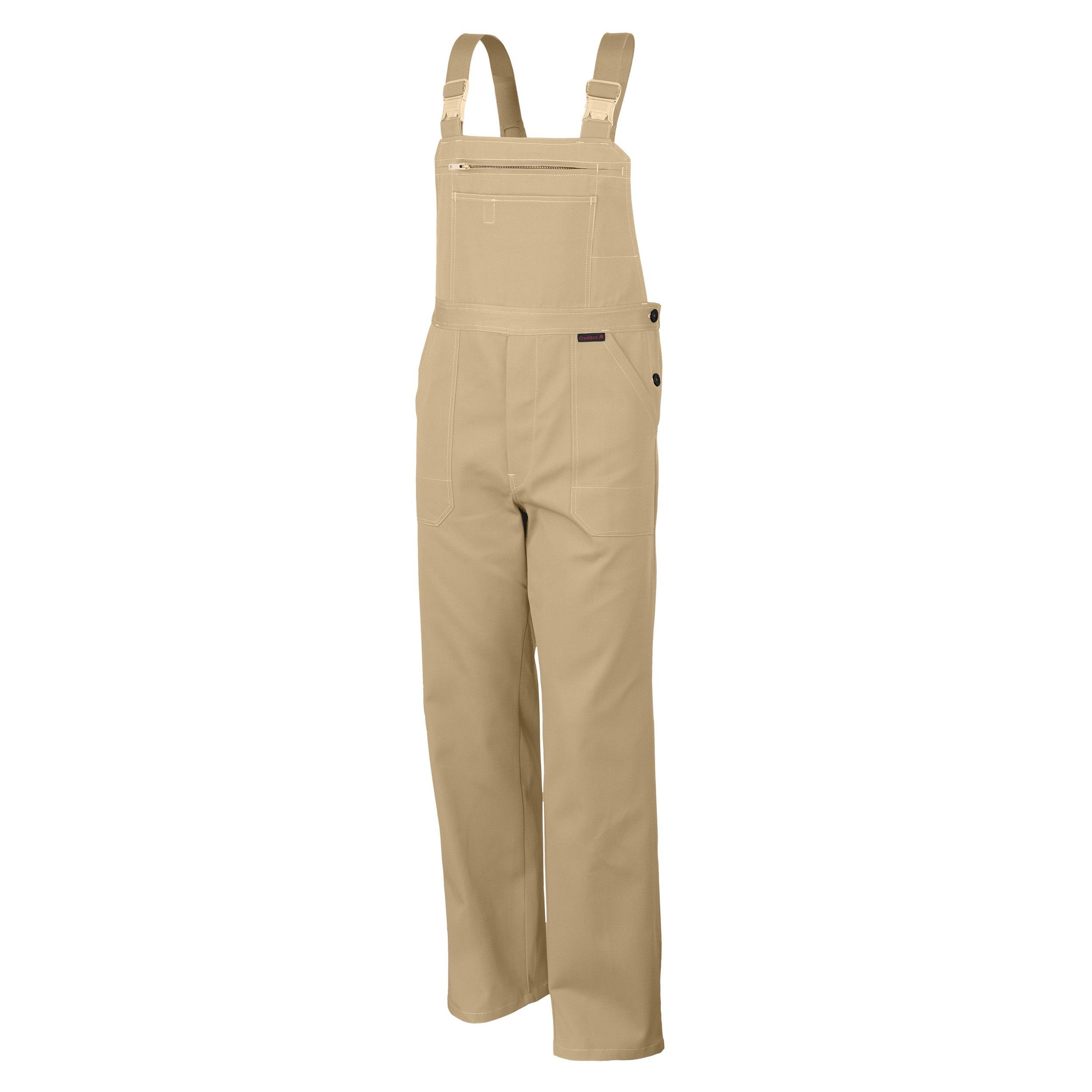 g QUALITEX QUALITY khaki strapazierfähiger - HIGH 320 Arbeitslatzhose WORKWEAR Latzhose favorit Blaumann BW