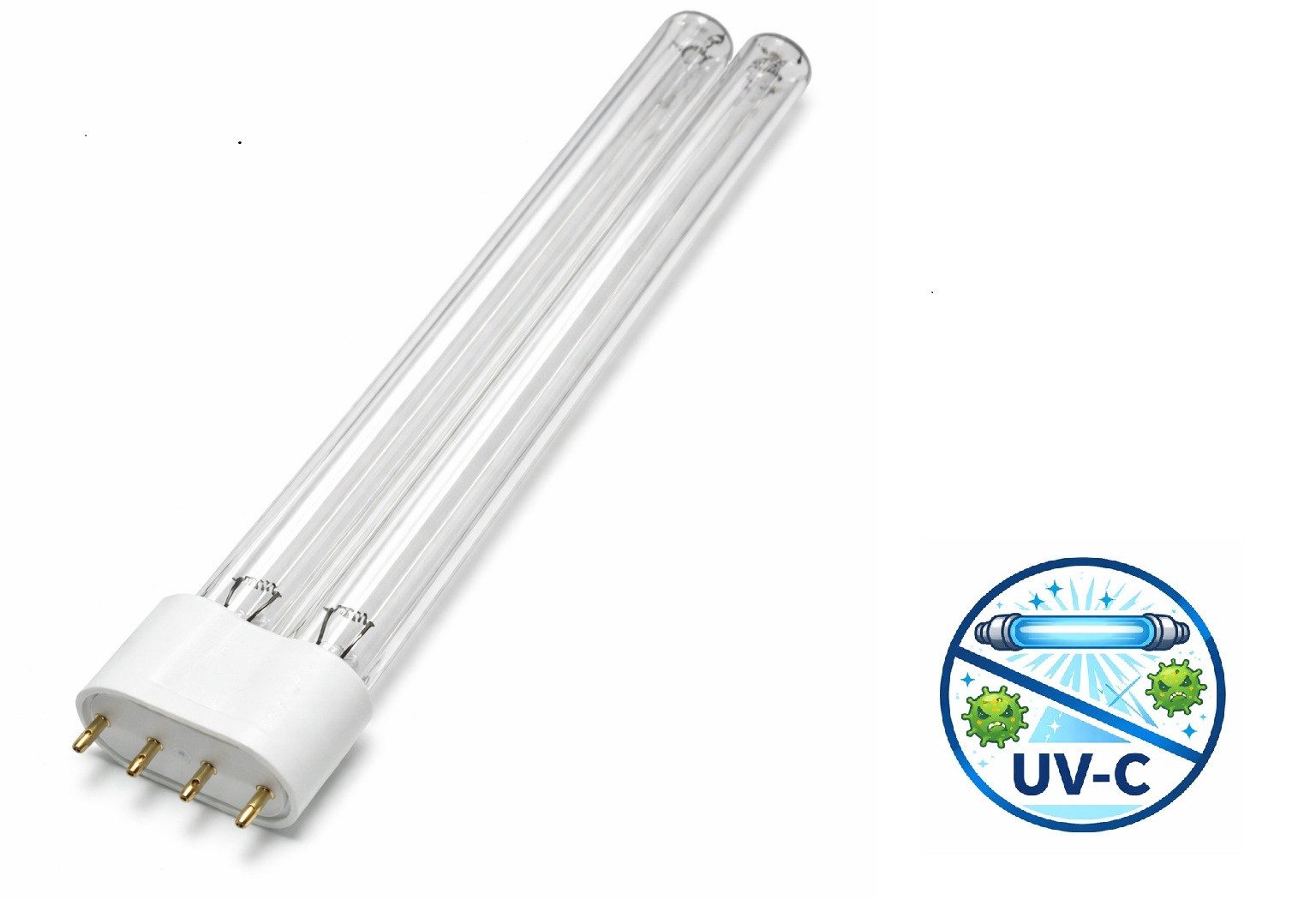 Aquaforte UVC-Leuchtmittel KH UVC Ersatzlampe PL-L 36 Watt 41cm 2G11 passen auch für Osaga, Komplett-set, komplett