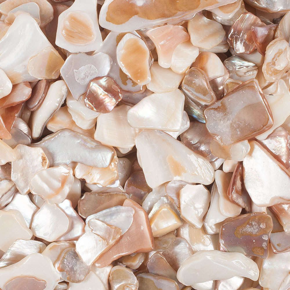 Eurosand Bastelnaturmaterial PERLMUTT Stücke ca 10-20mm. 330ml.