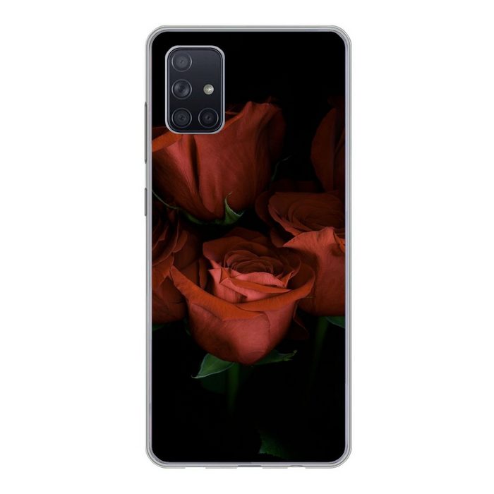 MuchoWow Handyhülle Blumen - Rosen - Wald Phone Case Handyhülle Samsung Galaxy A71 Silikon Schutzhülle