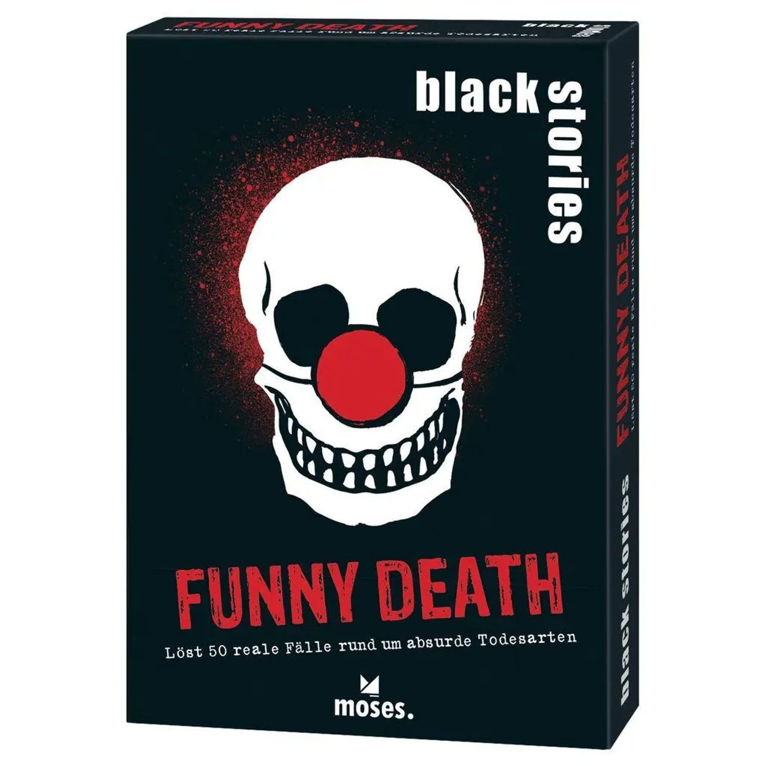 Moses. Verlag Spiel black stories Funny Death
