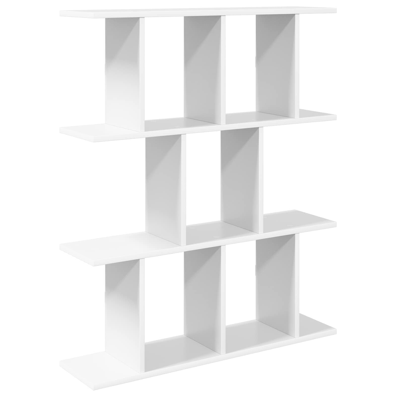 vidaXL Regal Wandregal Weiß 102 x 20 x 96 cm Holzwerkstoff, 1-tlg.