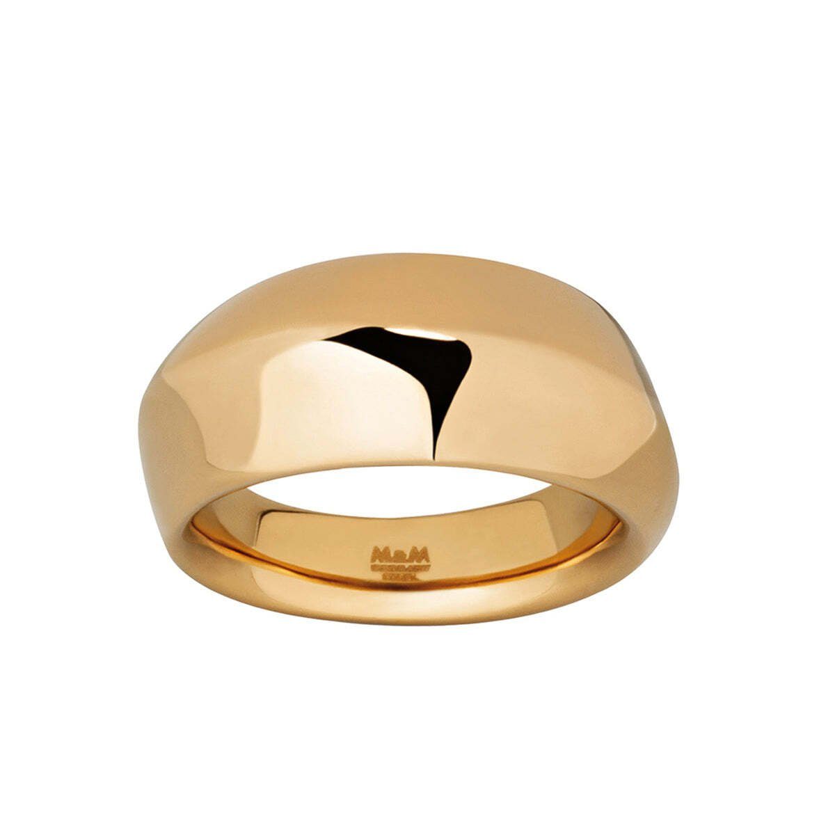 M&M Fingerring Ring Damen silber / gold Pure Volume (1-tlg), deutsche Qualität, inkl. edles Schmucketui