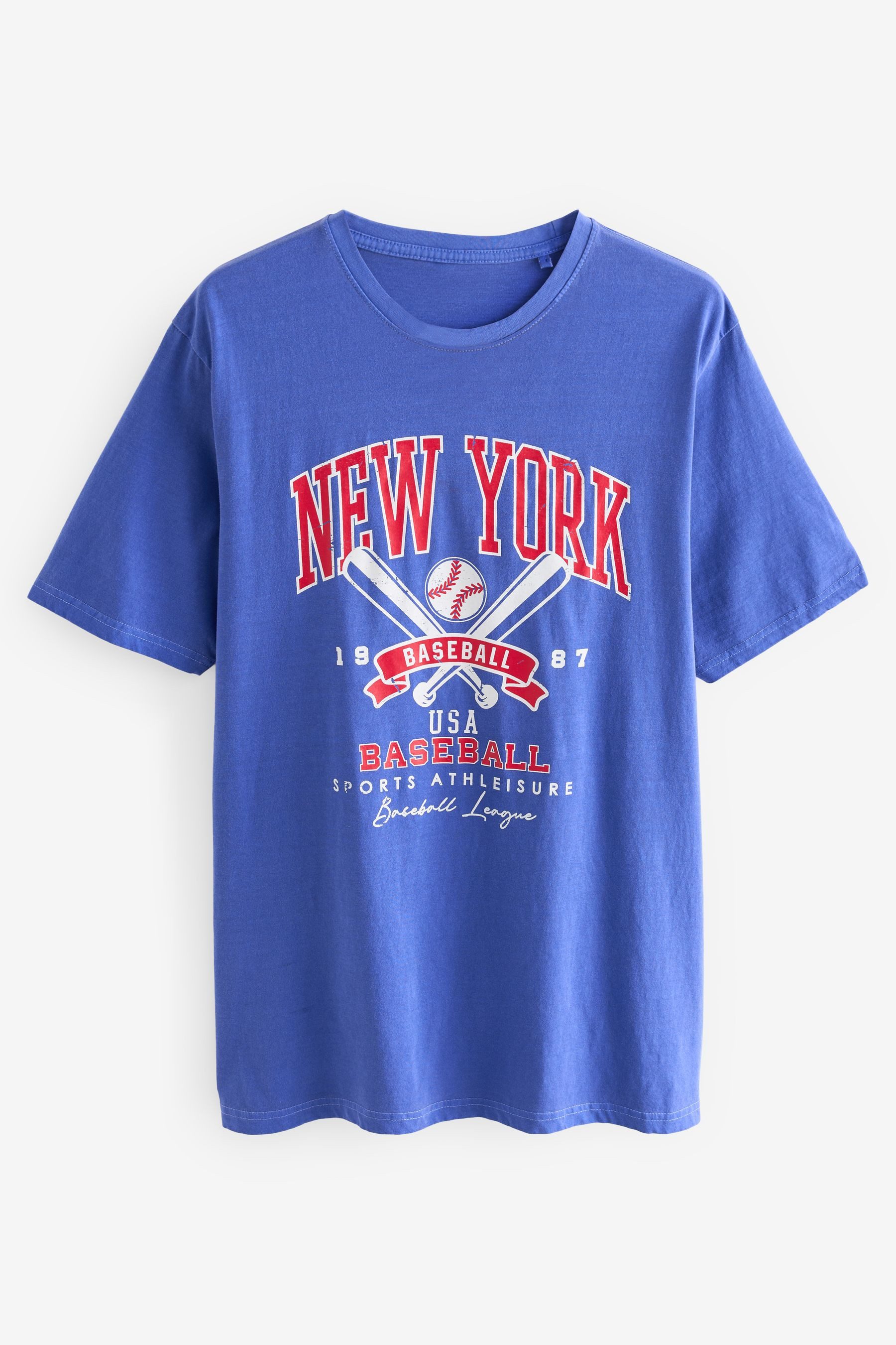 Next T-Shirt Relaxed Fit T-Shirt mit Grafik, American Baseball (1-tlg)