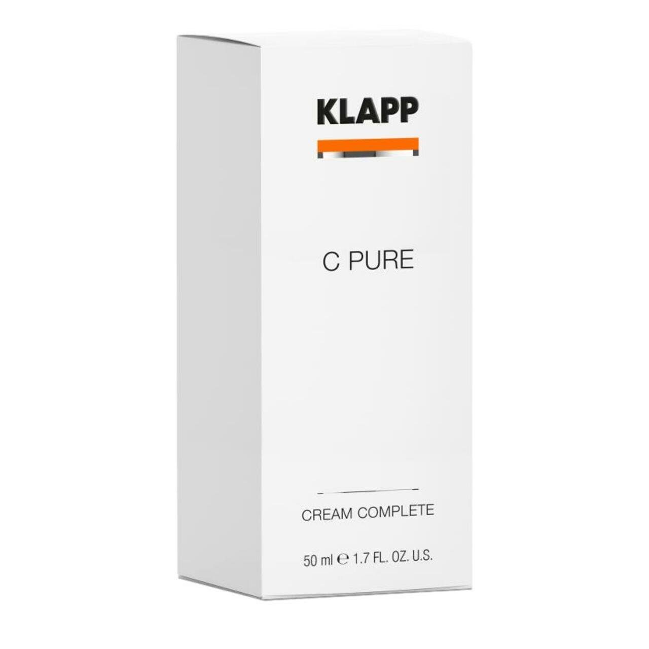 Klapp Cosmetics Anti-Aging-Creme C Pure Cream Complete, Mit Vitamin C für einen strahlenden Teint und anti