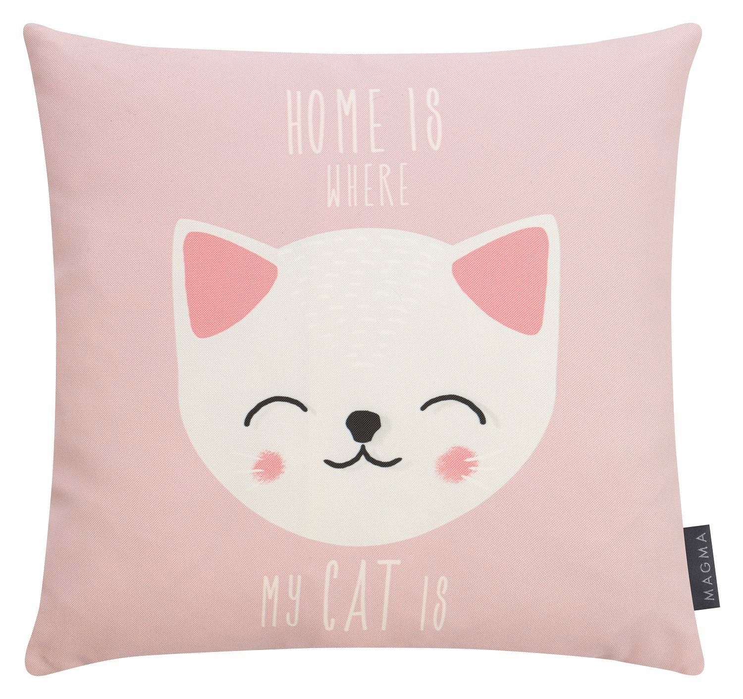 Magma Heimtex Dekokissen »Home is where my cat is Komplettes Kissen mit  Füllung Magma ca. 40x40cm süße Katze für Tierliebhaber Katzenfreund« online  kaufen | OTTO