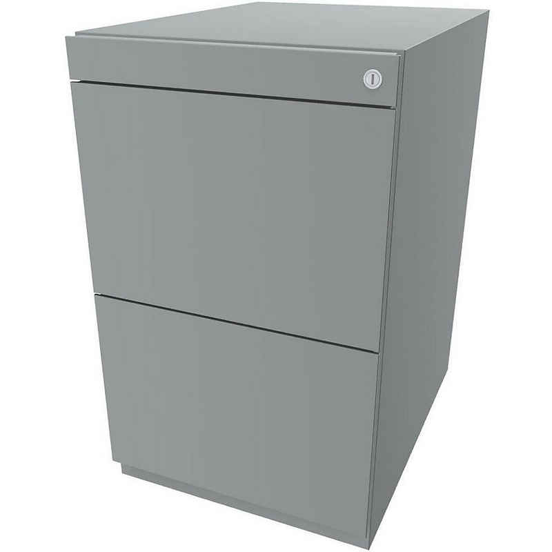 Bisley Rollcontainer, B: 420 mm x T: 565 mm x H: 698 mm silber