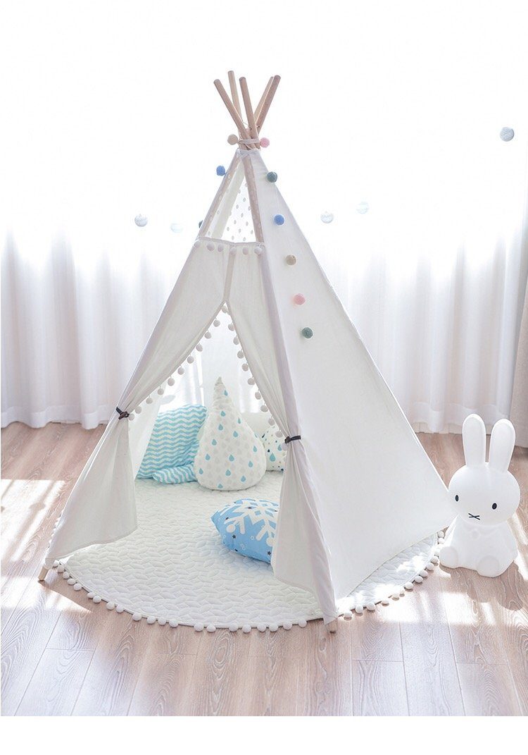 little dove Spielzelt little dove Tipi Spielzelt für Kinder Baumwollsegeltuch mit Matte