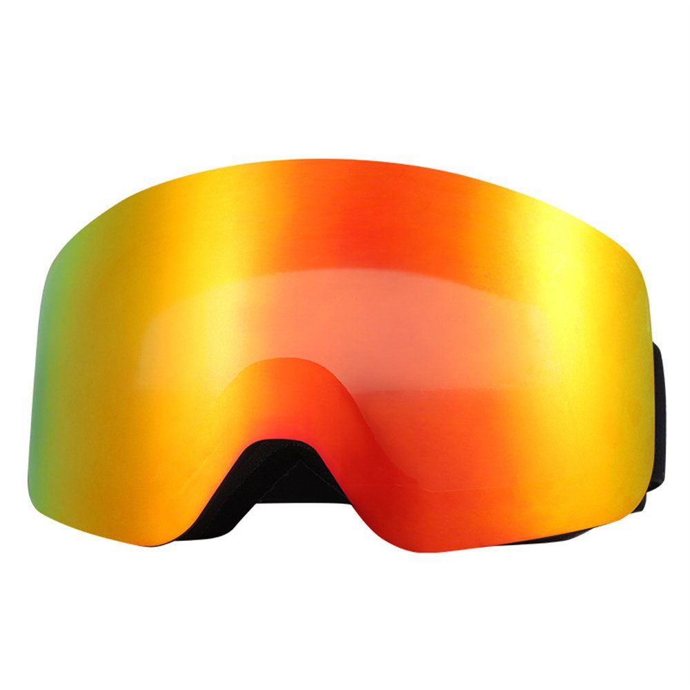 Rouemi Skibrille Skibrille für Erwachsene, Outdoor-Sportbrille gegen Wind und Sand Rot