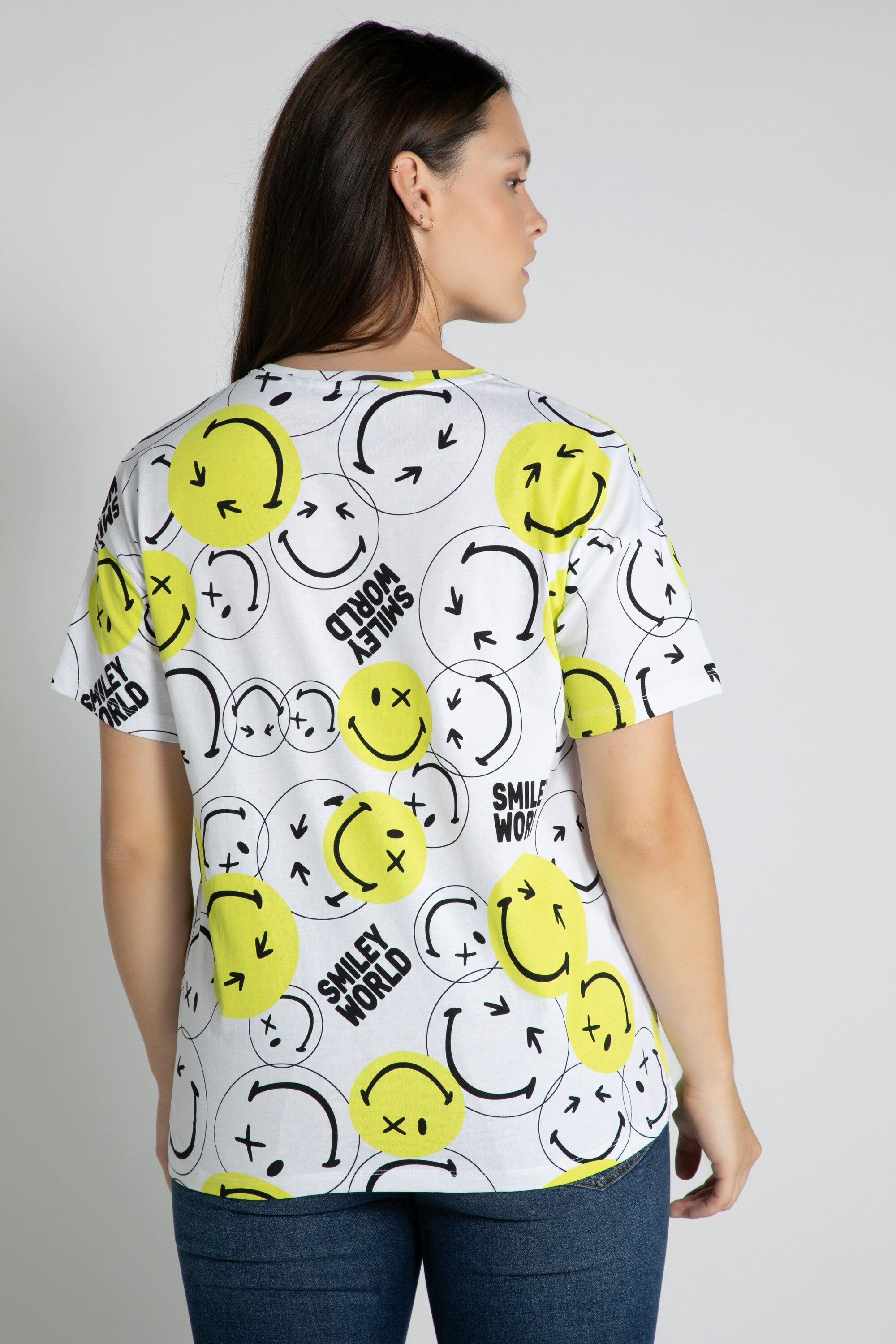 Damen Shirts Studio Untold Rundhalsshirt T-Shirt oversized Rundhals Halbarm SmileyWorld