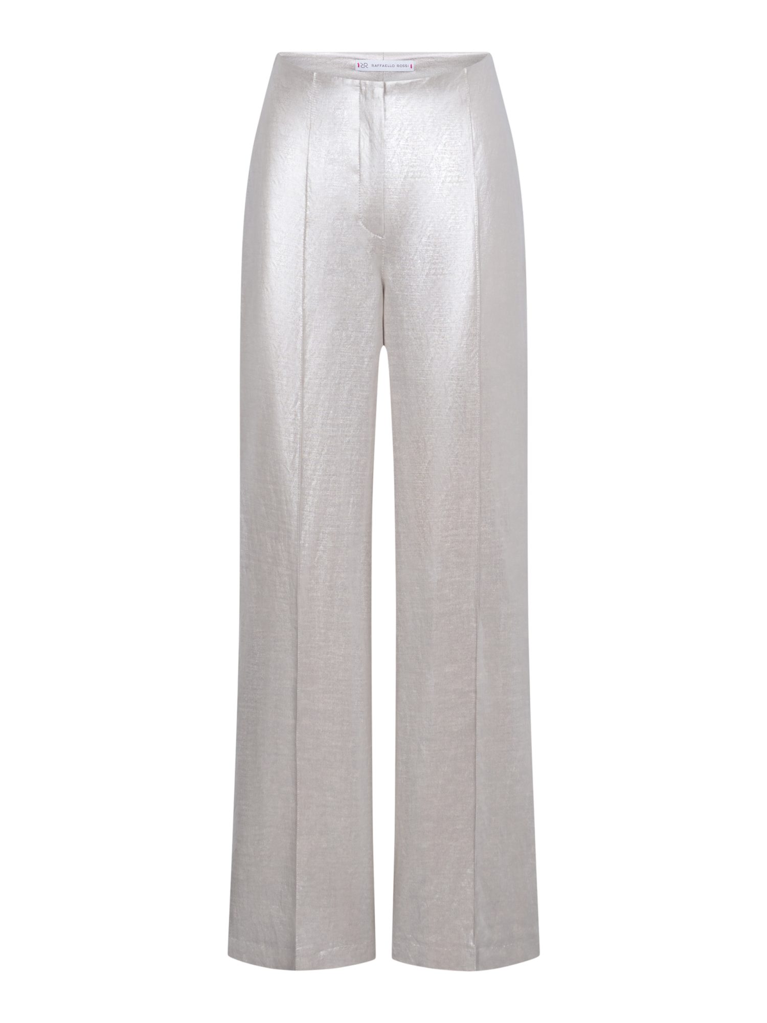 Raffaello Rossi Stoffhose silberfarben,Casual,Viskose,Unifarben,Straight Leg,Hoch