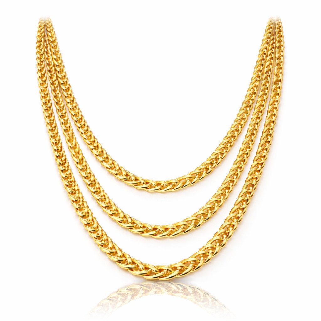 Costumed Kostüm Goldkette Panzerkette ca. 50 cm – 80er 90er für Fasching Karneval