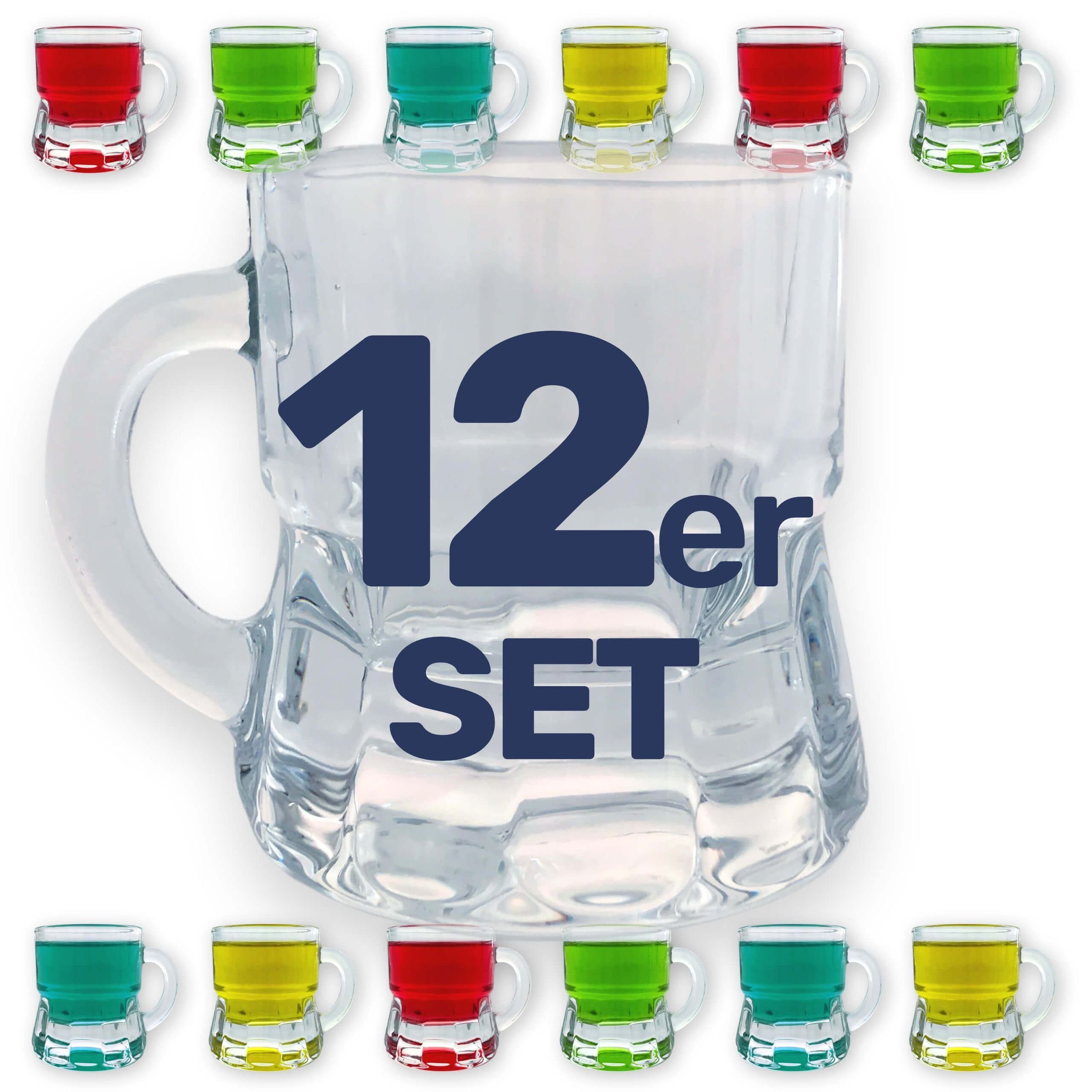 Stk 12,24,48 Stamper Henkel Kurze Gravidus 2cl Schnapsglas Schnapsglas Glas