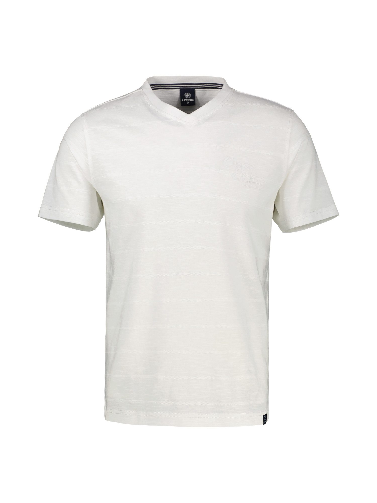 T-Shirt T-Shirt mit V-Neck in Strickqualität, grosse Größen