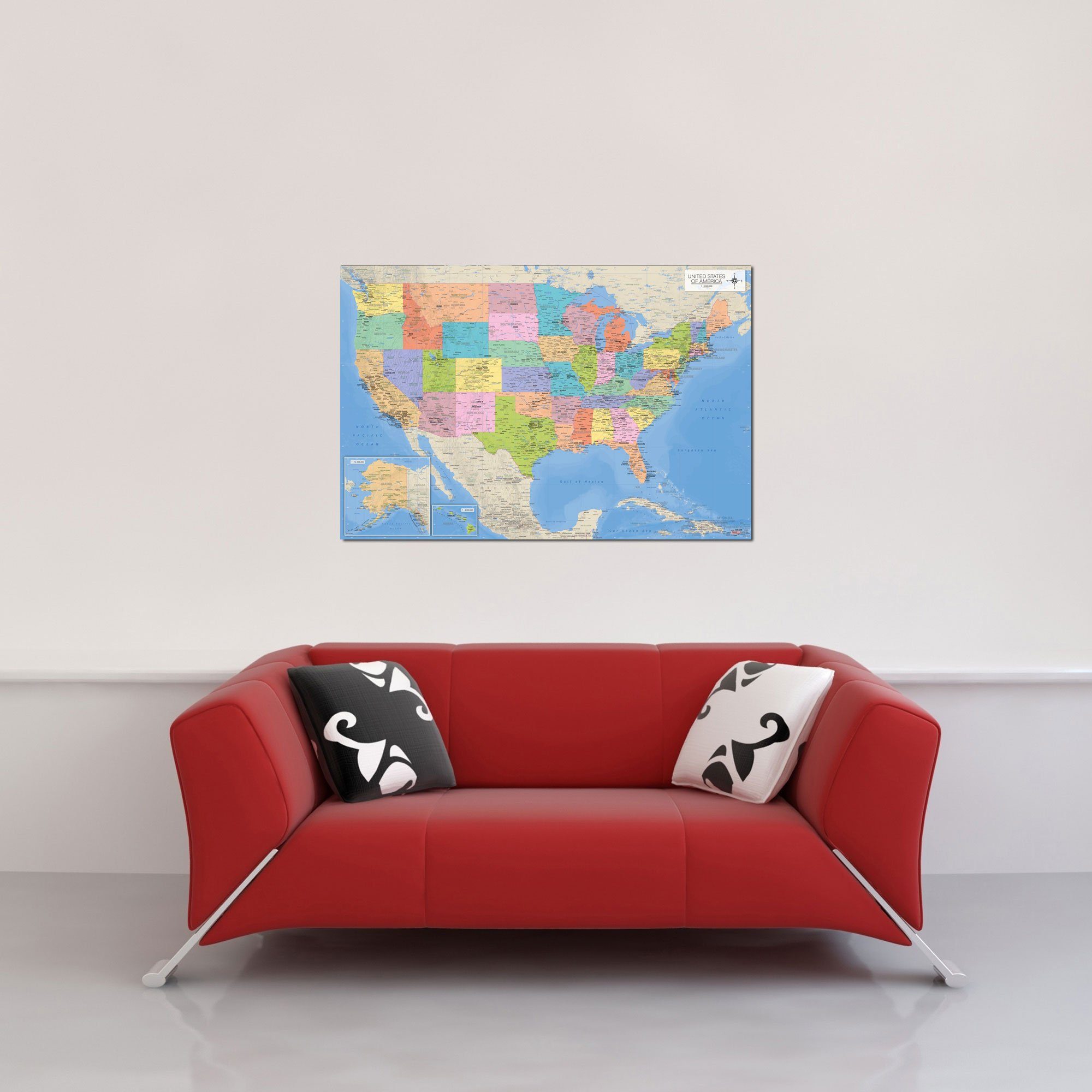 Poster Landkarten - Poster - Map of the USA