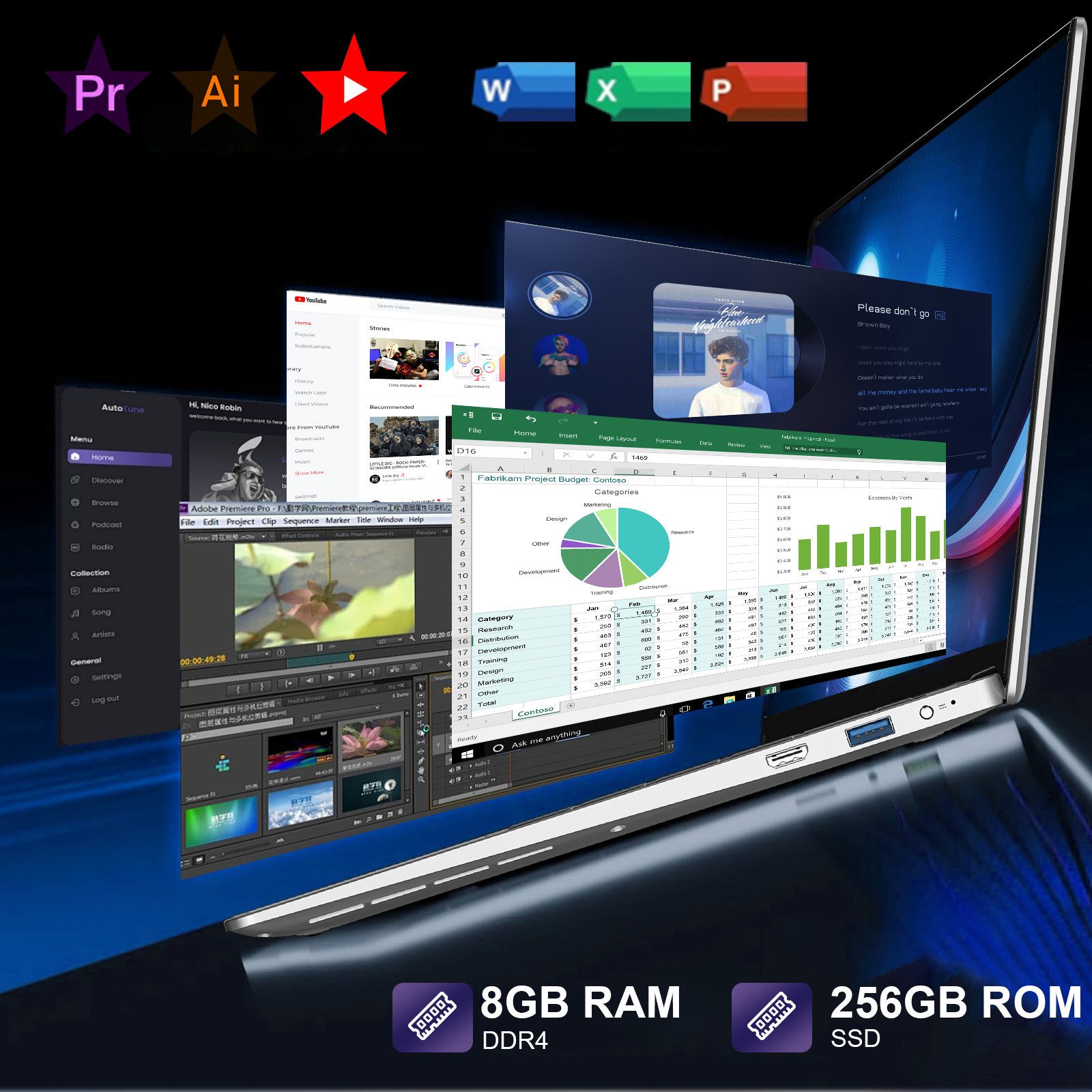 bvate B8 Laptop 14 Zoll 8GB RAM 256GB SSD 1920x1080 Notebook (35 cm/14 Zoll, Celeron N4020, Celeron N4020, 8 GB, 256 GB SSD, 180° Drehung/Low Blue Light-Zertifizierung/Deutsche Tastaturaufkleber) grau
