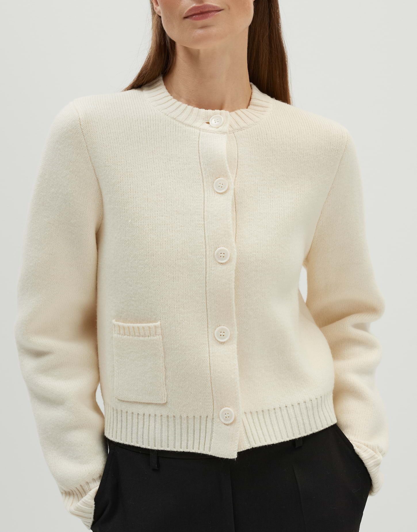 someday Strickjacke Strickcardigan TALENIA Loose mit Wolle