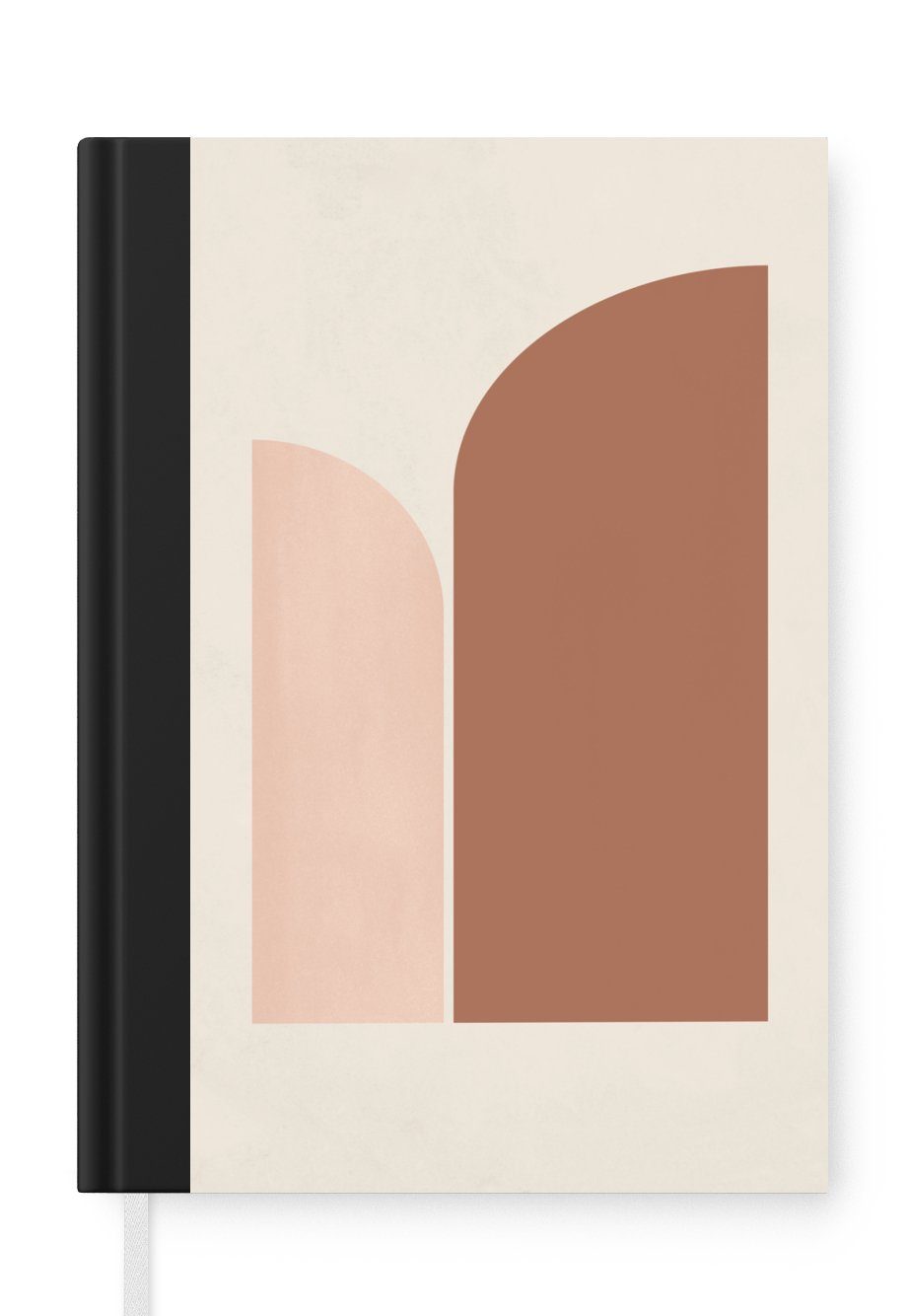 MuchoWow Notizbuch Braun - Kunst - Abstrakt - Muster, Journal, Merkzettel, Tagebuch, Notizheft, A5, 98 Seiten, Haushaltsbuch