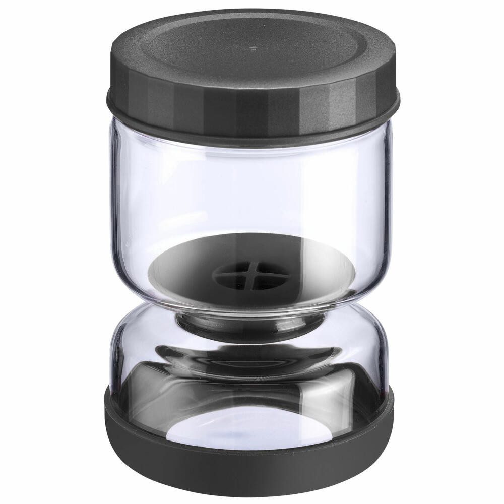WESTMARK Küchensieb Abtropfglas 1 Stk – Einlegeglas, zum Abtropfen und Servieren, 750 ml, Borosilikat Glas, Silikon, PP