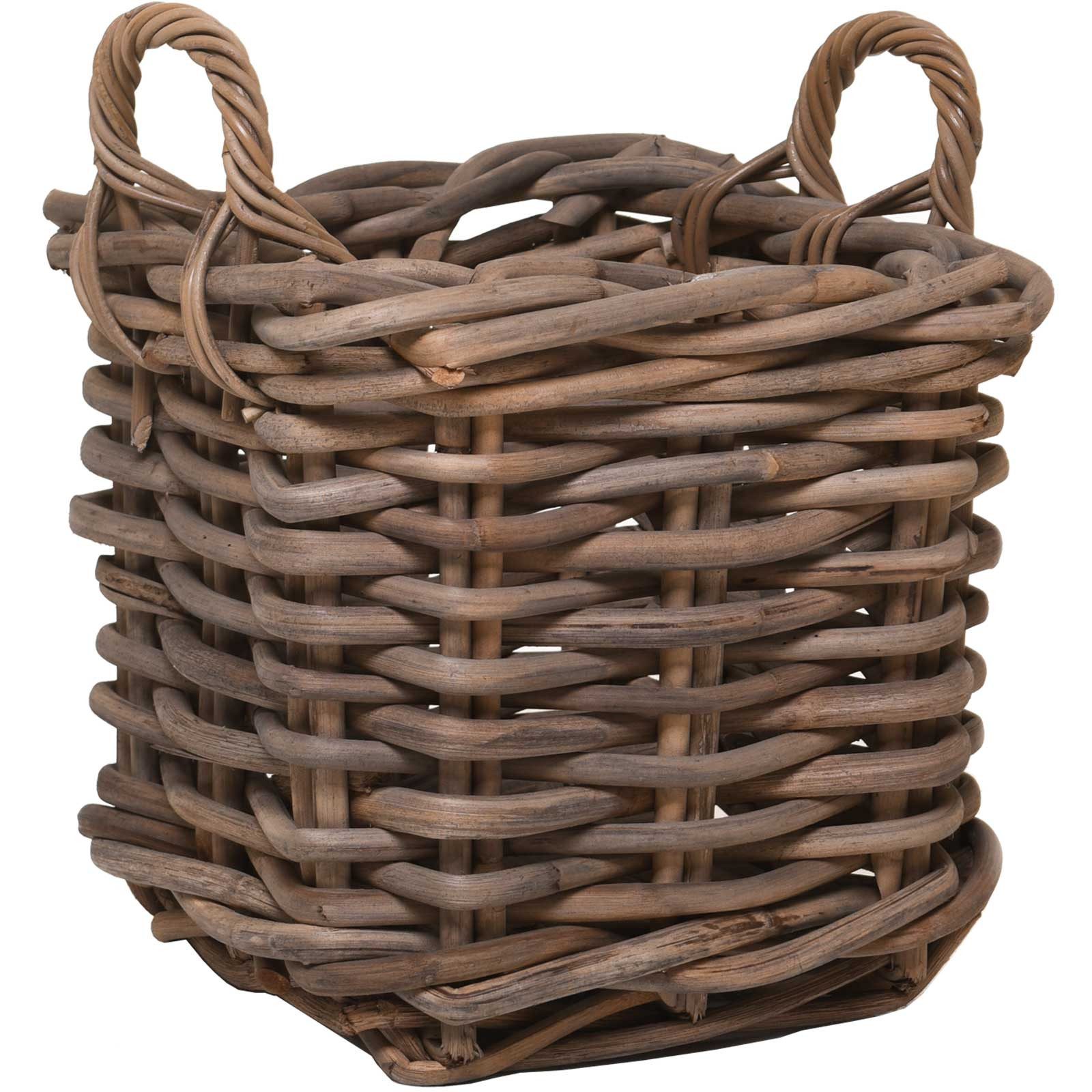 VIVANNO Regalkorb Rattan CABAZ Kasten - Natur Geflochten (1 St), 35x35x42 cm