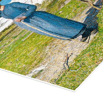 Posterlounge Poster Giovanni Segantini, Mittag in den Alpen, Malerei