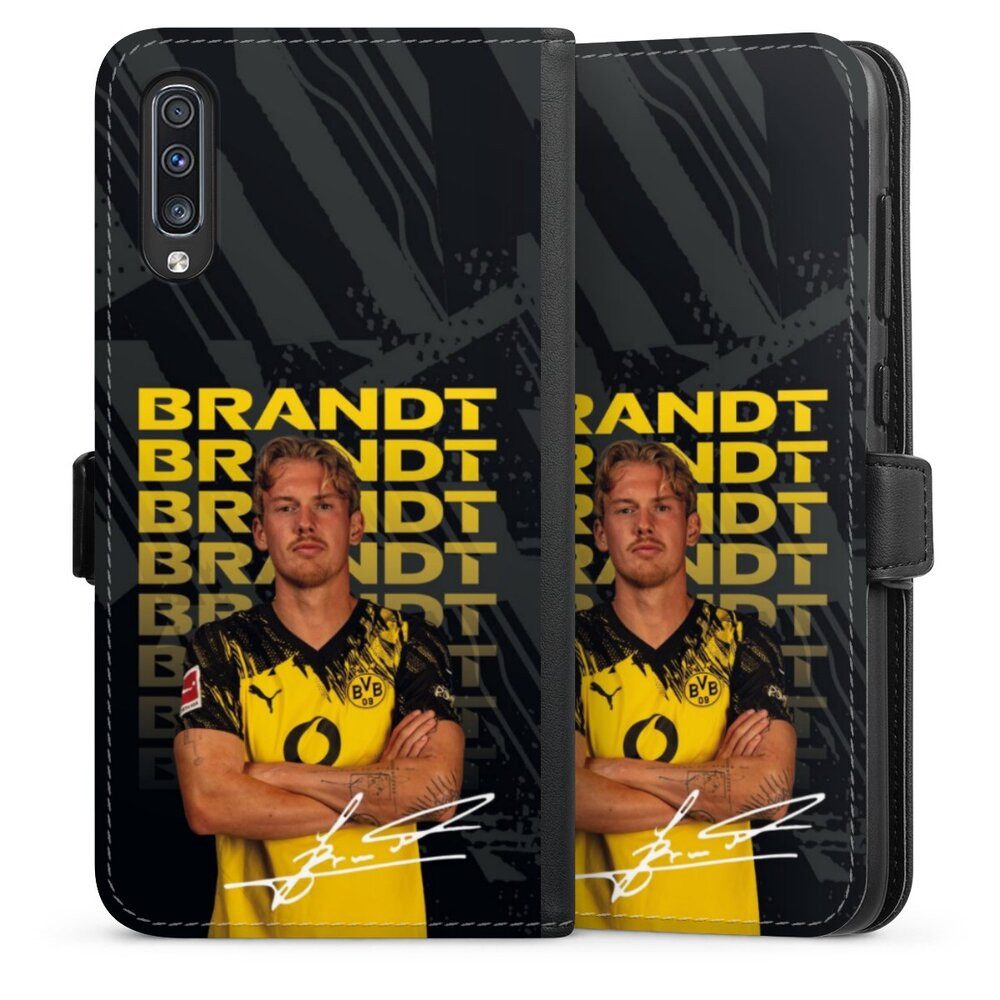 DeinDesign Handyhülle Borussia Dortmund Julian Brandt BVB Julian Brandt 25/26, Samsung Galaxy A70 Hülle Handy Flip Case Wallet Cover