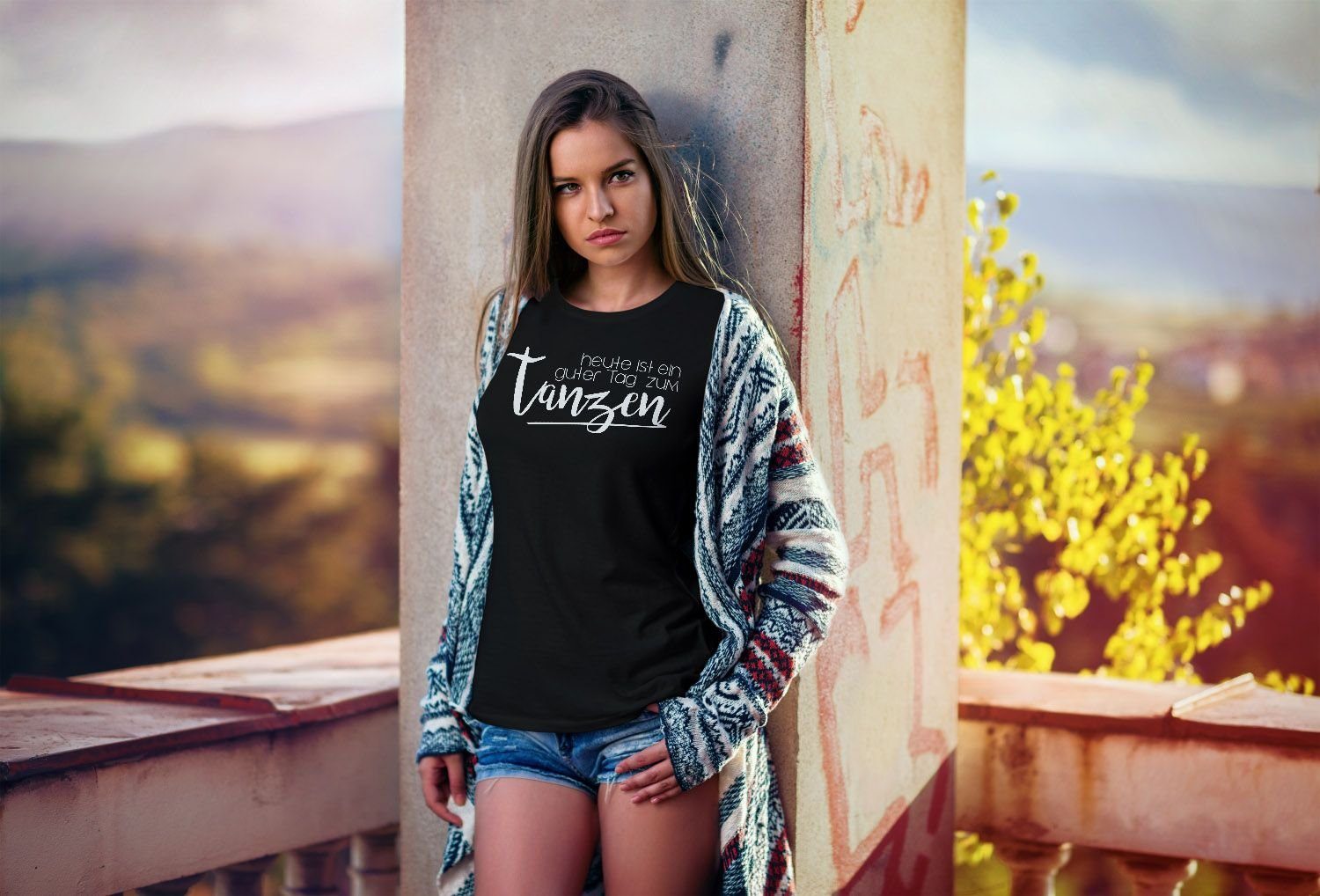 MoonWorks Print-Shirt Damen T-Shirt heute ist günstig online kaufen