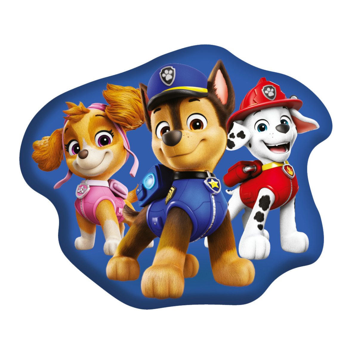 PAW PATROL Dekokissen Trio Formkissen 35 × 30 cm für Kinderzimmer Bett Sofa und Dekoration