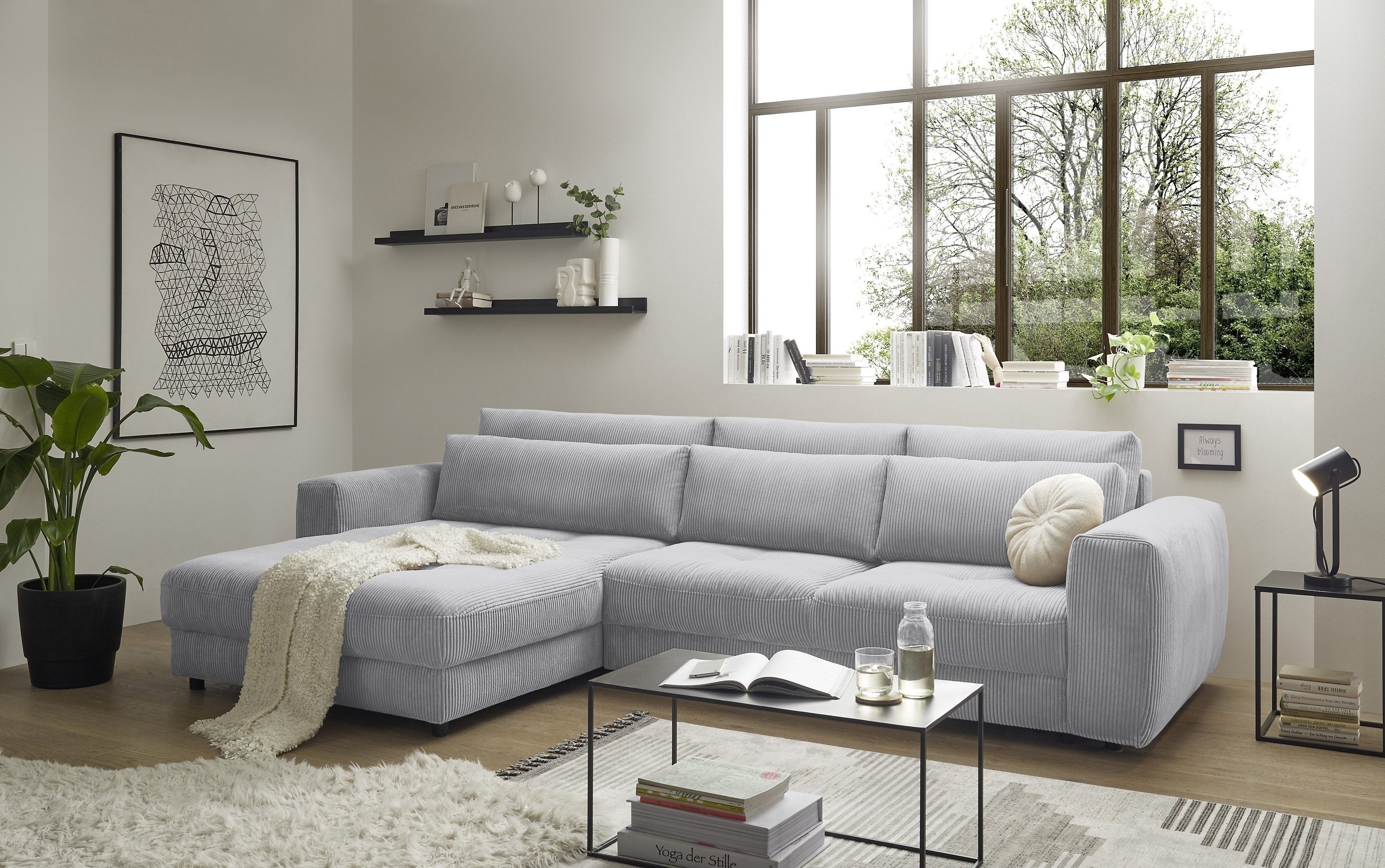 freiraum Ecksofa BARURA, dove" - 333x90x194 (BxHxT)"