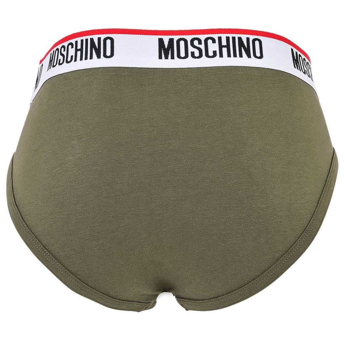 Olivgrün Unterhose, Briefs, Slip Moschino - Pack 2er Slips Herren Cotton