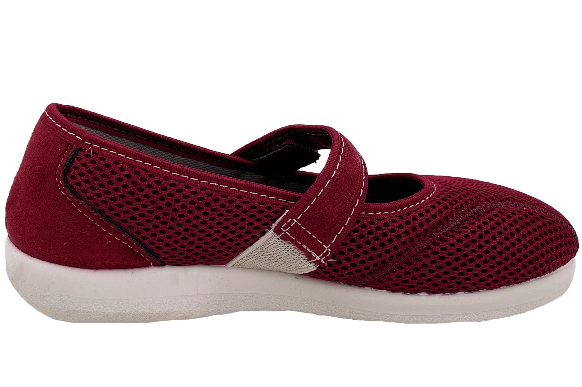 Klettverschluss Damen PADERO OrtoMed Slipper H Rot Weite