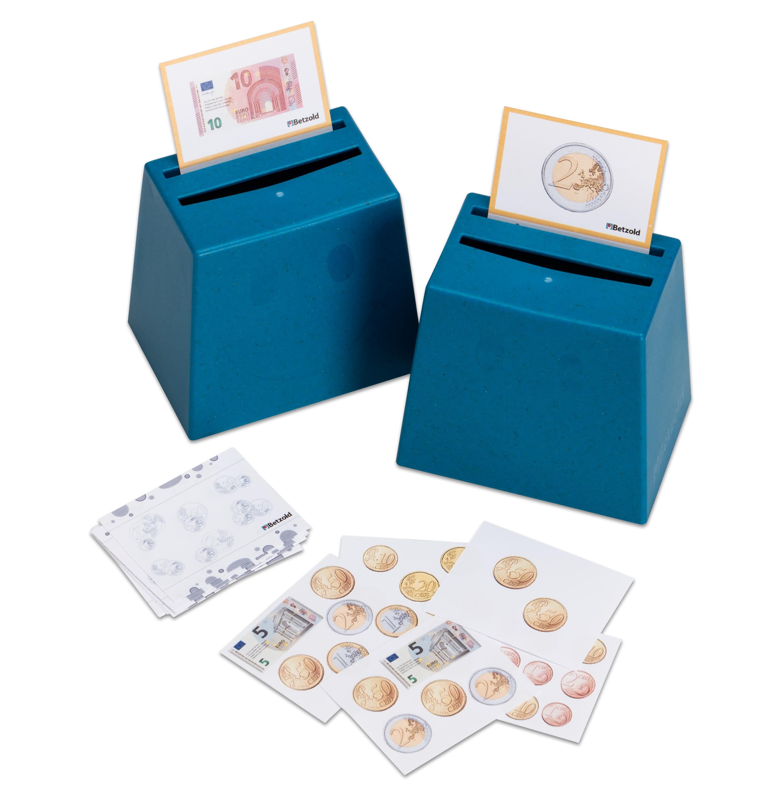 Betzold Tischkartenhalter Rechnen mit Geld – Quizzerkarten, Karton