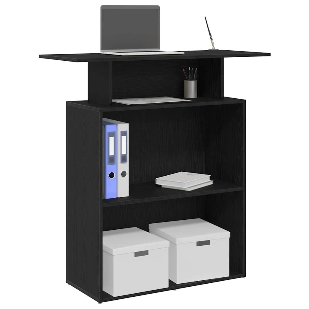 vidaXL Empfangstheke, Empfangstheke Schwarz 100x40x104 cm Holzwerkstoff günstig online kaufen